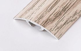 Порог (стык) Русский профиль  разноуровневый декорированный с дюб, 30*1800 мм, Дуб арктический